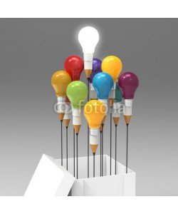 everythingpossible, drawing idea pencil and light bulb concept outside the box as cr