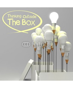 everythingpossible, drawing idea pencil and light bulb concept outside the box as cr