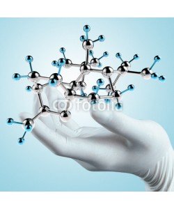 everythingpossible, scientist doctor hand touch virtual molecular structure in the l
