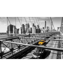 f11photo, Taxi cab crossing the Brooklyn Bridge in New York