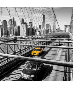 f11photo, Taxi cab crossing the Brooklyn Bridge in New York