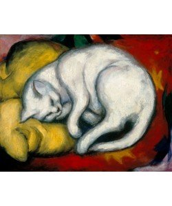 Franz Marc, Cat on a yellow pillow