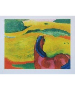 Franz Marc, Pferd in Landschaft (Kleinformat)