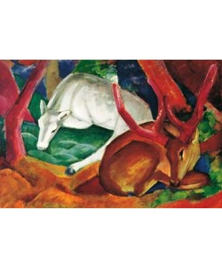 Franz Marc, Hirsche im Wald