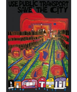 Friedensreich Hundertwasser, SAVE THE CITY (Original Manifesto-Art-Prints)