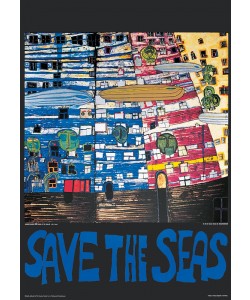 Friedensreich Hundertwasser, SAVE THE SEAS (Original Manifesto-Art-Prints)