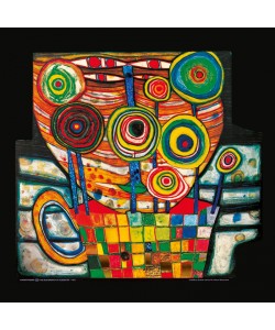 Friedensreich Hundertwasser, THE BLOB GROWS IN A FLOWER POT