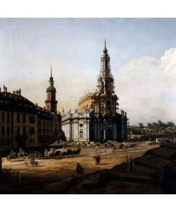 Giovanni Antonio Canaletto, Dresden vom linken Elbufer oberhalb des Altstädter Brückenkopfes