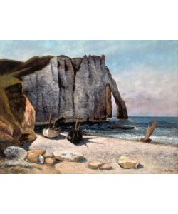 Gustave Courbet, Falaise und Etretat und Boote