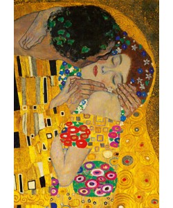 Gustav Klimt, Der Kuss (Ausschnitt)
