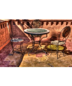 Hady Khandani, HDR - TABLE WITH THREE CHAIRS - TAMNOUGALT - MOROCCO