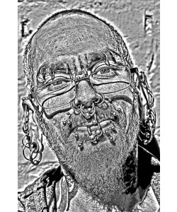 Hady Khandani, MONOCHROME - PIERCED MAN IN SEATTLE