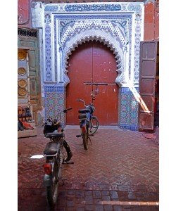 Hady Khandani, TWO BIKES IN FRONT OF A DOOR - MARRAKECH - MOROCCO