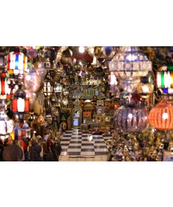 Hady Khandani, VIEW INTO MOROCCAN LAMP STORE - MARRAKECH