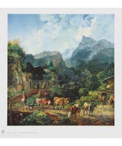 Heinrich Bürkel, Morgen in einem Tiroler Dorf
