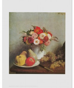 Henri Fantin-Latour, Stilleben mit Blumen und Früchten