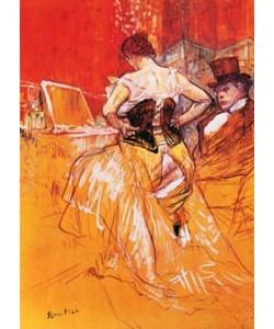 Henri de Toulouse-Lautrec, Femme, mettant son corset