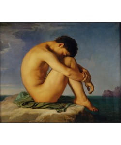 Hippolyte FLANDRIN, Jeune homme nu assis, 1855