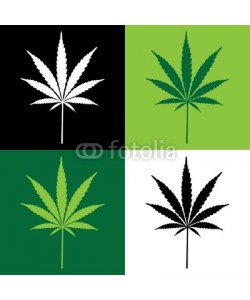 i3alda, four cannabis leaf illustration