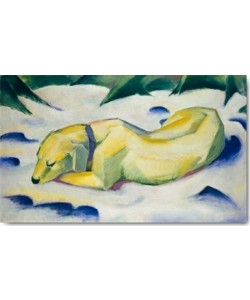 Franz Marc, Liegender Hund im Schnee