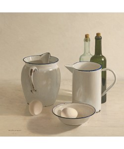 Willem de Bont, 2 jugs, 2 bottles, 2 eggs and a bowl