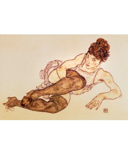 Egon Schiele, Liegende Frau ...