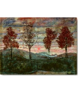 Egon Schiele, Vier Bäume