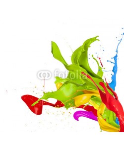 Jag_cz, Colored splashes in abstract shape, isolated on white background