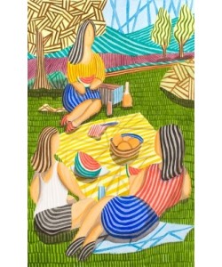 Javier  Ortas, Tres Chicas merendando en el Campo