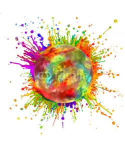 Jag_cz, Colored paint splashes in round shape