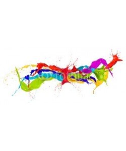 Jag_cz, Colored paint splashes isolated on white background