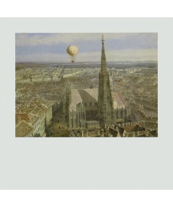 Jakob Alt, Ballonfahrt über Wien, 1847