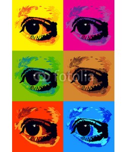 Jitka Laníková, pop art poster with eyes