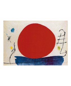 Joan Miro, Ohne Titel (Rote Sonne), 1967