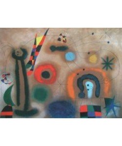 Joan Miró, Libelle mit roten Flügeln, eine Schlange jagend