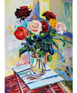 Kara-Kotsya, art composition of roses bouquet