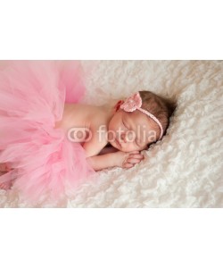 katrinaelena, Newborn Baby Girl Wearing a Pink Tutu