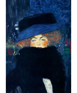 Gustav Klimt, Dame mit Hut und Federboa