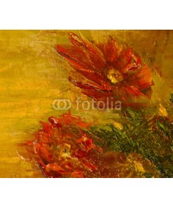 Laurin Rinder, Abstract Flower Oil painting