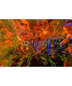 Laurin Rinder, Abstract Flower Oil painting