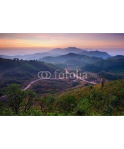 lkunl, Landscape of sunrise over mountains in Kanchanaburi,Thailand