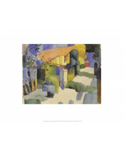 August Macke, Haus im Garten, 1914