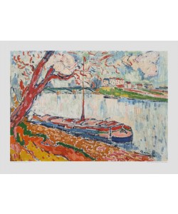 Maurice de Vlaminck, Lastschiff auf der Seine bei Chatou