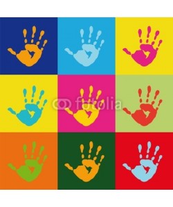 maconga, popart handprint