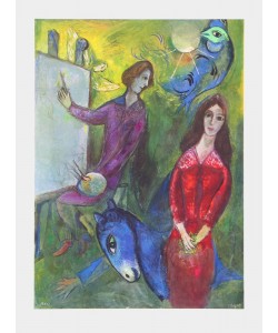 Marc Chagall, Der Künstler und sein Modell (Büttenpapier)