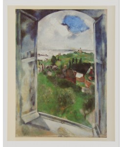 Marc Chagall, Fenster mit Sicht auf die Insel Bréhat, 1924