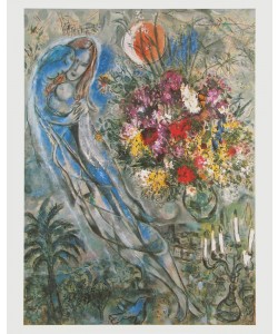 Marc Chagall, Les Amoureux en Gris - Die Liebenden auf Grau
