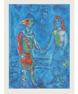 Marc Chagall, Paar in Blau (Bütten)
