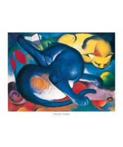 Franz Marc, Zwei Katzen, blau und gelb