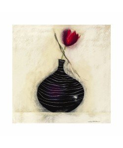 Marilyn Robertson, Tulip In Black Vase I